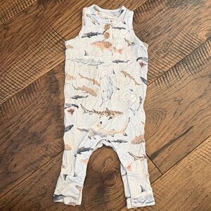 Posh Peanut Shark Romper 0-3 months